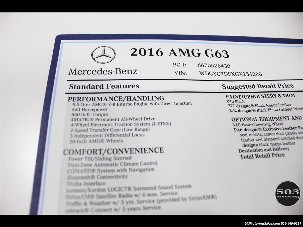 2016 Mercedes-Benz AMG G63; Black/Black, Brabus w/ Only 880 Miles!   - Photo 49 - Beaverton, OR 97005