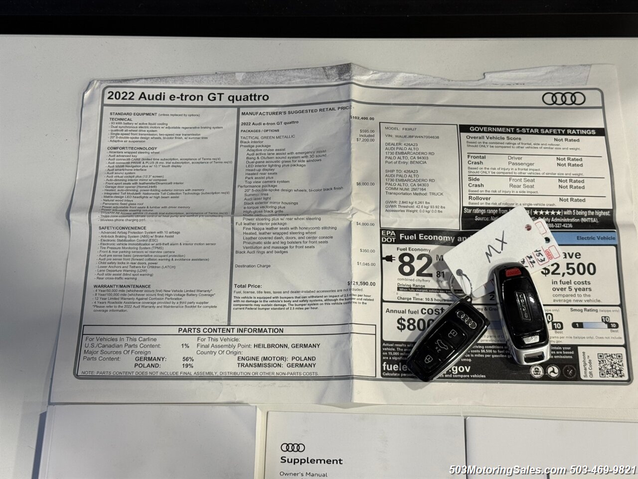 2022 Audi e-tron GT quattro Prestige   - Photo 12 - Beaverton, OR 97005