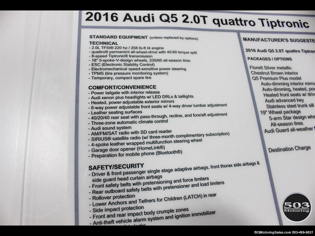 2016 Audi Q5 2.0T quattro Premium Plus; Only 7k Miles!   - Photo 48 - Beaverton, OR 97005