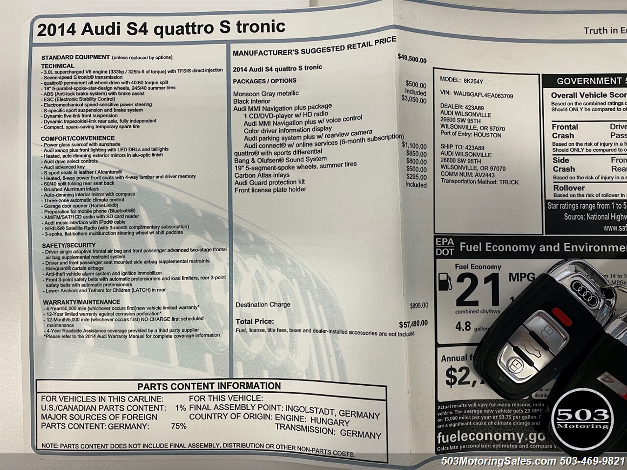 2014 Audi S4 3.0T quattro Premium Plus   - Photo 86 - Beaverton, OR 97005