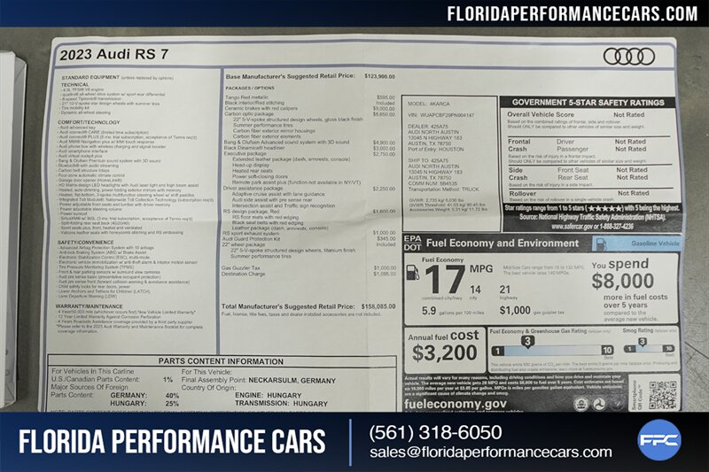 2023 Audi RS 7 4.0T quattro   - Photo 18 - Riviera Beach, FL 33407
