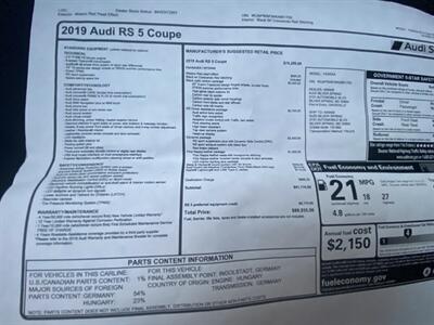 2019 Audi RS5 RS5 2.9T QUATTRO COUPE 17K MILES ORIG MSRP $91110   - Photo 28 - Houston, TX 77031