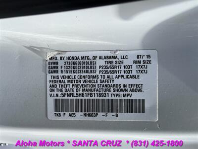 2015 Honda Odyssey EX-L   - Photo 22 - Santa Cruz, CA 95060