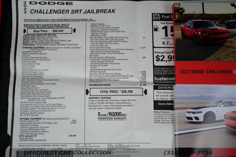 2022 Dodge Challenger SRT Hellcat Redeye   - Photo 4 - West Hollywood, CA 90069