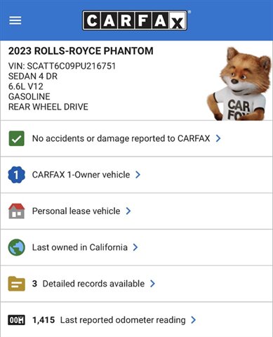 2023 Rolls Royce Phantom in West Hollywood, CA