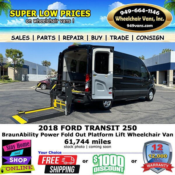 2018 Ford Transit 250 Wheelchair Van  