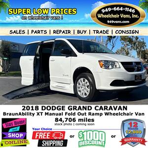 2018 Dodge Grand Caravan Wheelchair Van Minivan