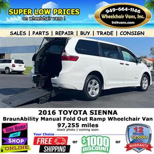 2016 Toyota Sienna Wheelchair Van Minivan
