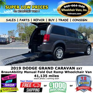 2019 Dodge Grand Caravan SXT Wheelchair Van Minivan