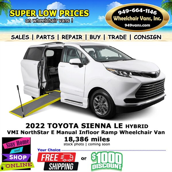 2022 Toyota Sienna Wheelchair Van   - Photo 1 - Laguna Hills, CA 92653