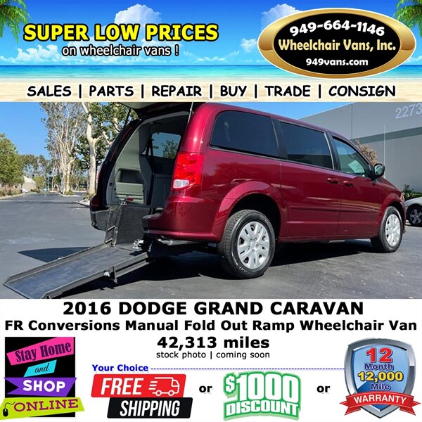 2016 Dodge Grand Caravan SE Wheelchair Van   - Photo 1 - Laguna Hills, CA 92653
