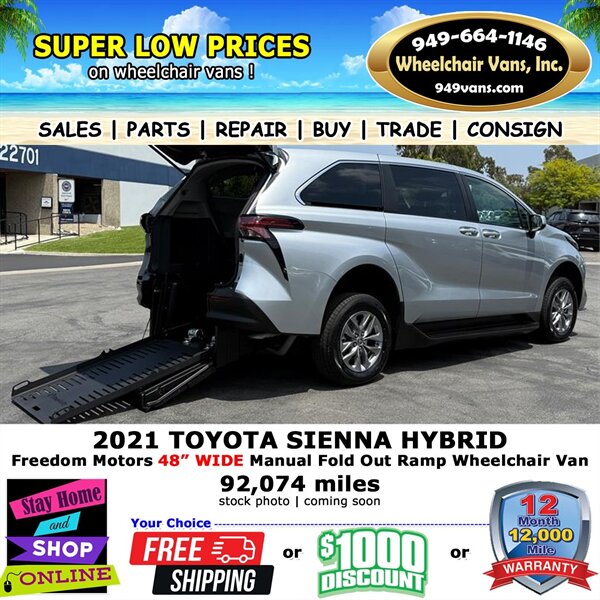 2021 Toyota Sienna Le Wheelchair Van   - Photo 1 - Laguna Hills, CA 92653