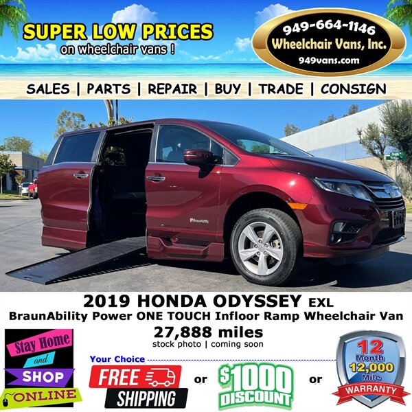 2019 Honda Odyssey EX-L Wheelchair Van  