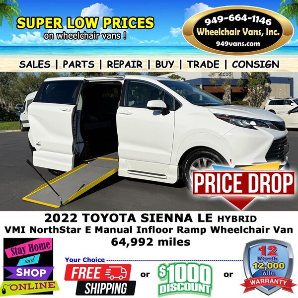 2022 Toyota Sienna Wheelchair Van   - Photo 1 - Laguna Hills, CA 92653