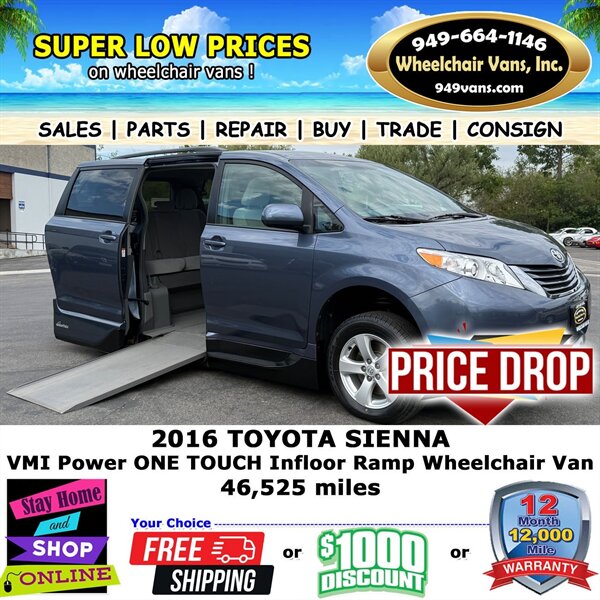 2016 Toyota Sienna Wheelchair Van  