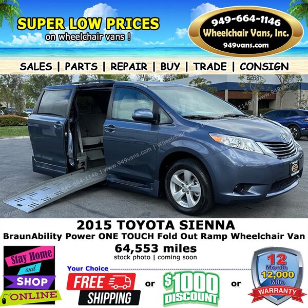 2015 Toyota Sienna Wheelchair Van   - Photo 1 - Laguna Hills, CA 92653