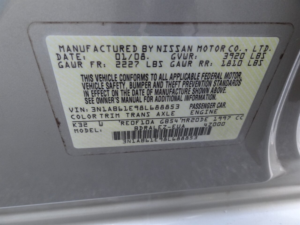 2008 Nissan Sentra 2.0   - Photo 25 - Deland, FL 32720