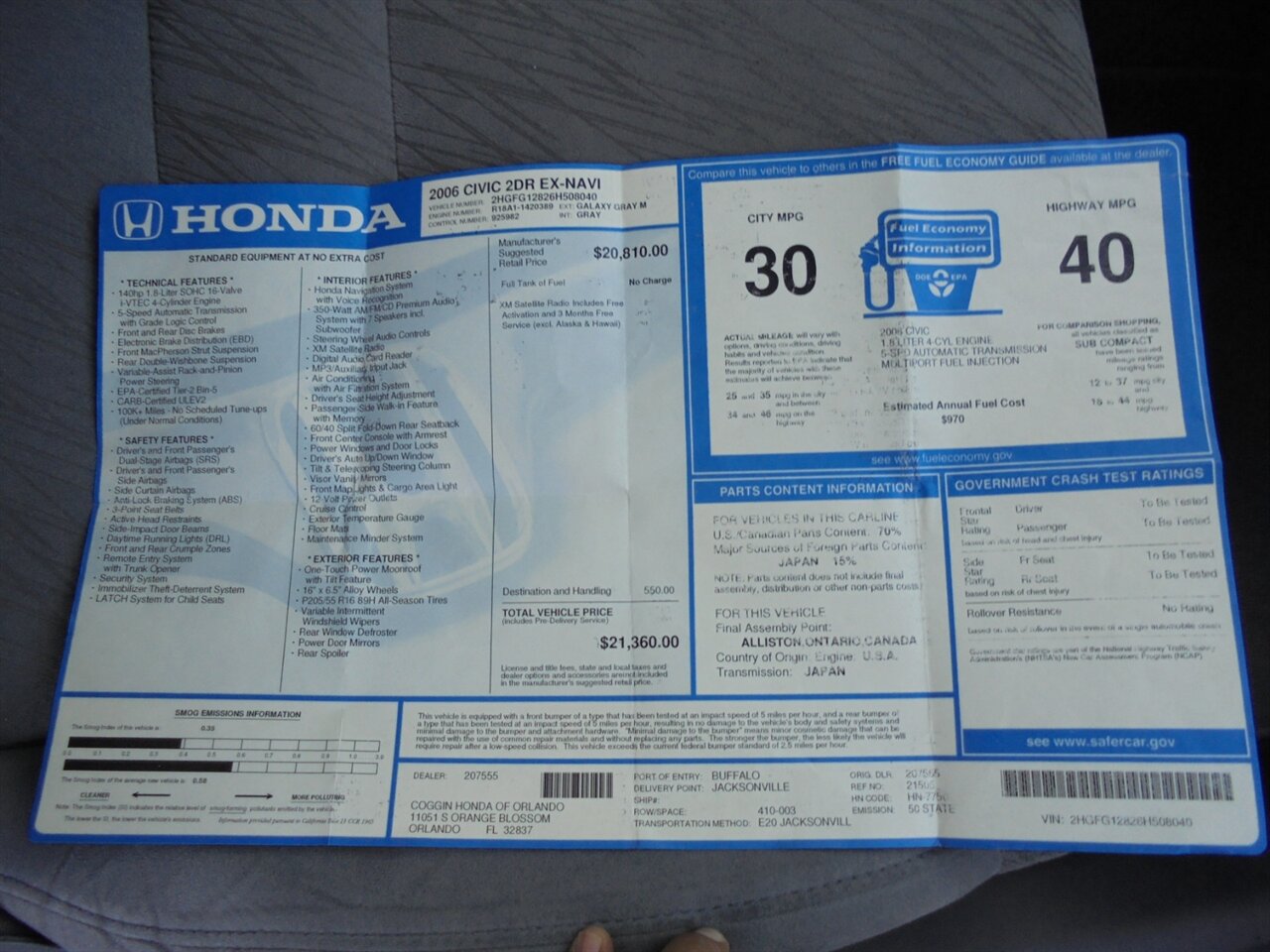 2006 Honda Civic EX   - Photo 44 - Deland, FL 32720