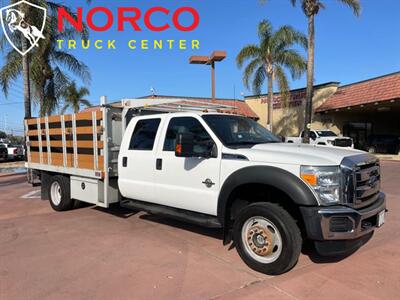 2016 Ford F550 XL  Crew Cab 12' Stake Bed w/ Lift Gate Diesel 4x4 - Photo 2 - Norco, CA 92860
