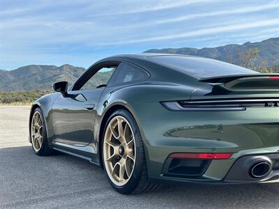 2021 Porsche 911 Turbo S  Paint-to-Sample Oak Green with Club Leather in Truffle Brown, Front LIft Axle, Full PPF - Photo 23 - Tarzana, CA 91356