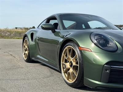 2021 Porsche 911 Turbo S  Paint-to-Sample Oak Green with Club Leather in Truffle Brown, Front LIft Axle, Full PPF - Photo 26 - Tarzana, CA 91356