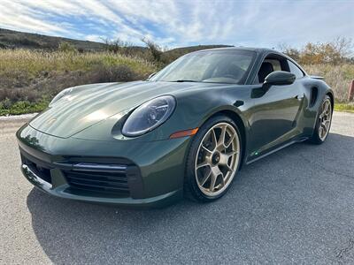 2021 Porsche 911 Turbo S  Paint-to-Sample Oak Green with Club Leather in Truffle Brown, Front LIft Axle, Full PPF - Photo 11 - Tarzana, CA 91356