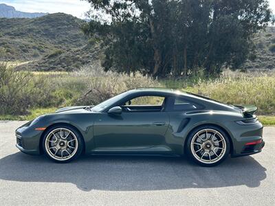 2021 Porsche 911 Turbo S  Paint-to-Sample Oak Green with Club Leather in Truffle Brown, Front LIft Axle, Full PPF - Photo 8 - Tarzana, CA 91356