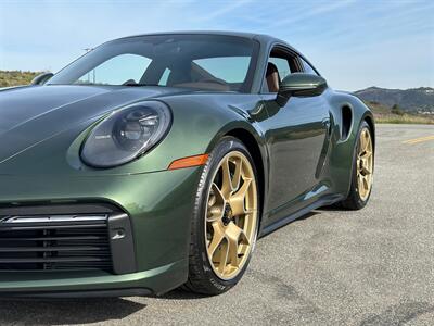 2021 Porsche 911 Turbo S  Paint-to-Sample Oak Green with Club Leather in Truffle Brown, Front LIft Axle, Full PPF - Photo 37 - Tarzana, CA 91356