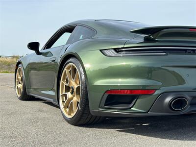 2021 Porsche 911 Turbo S  Paint-to-Sample Oak Green with Club Leather in Truffle Brown, Front LIft Axle, Full PPF - Photo 36 - Tarzana, CA 91356