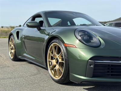 2021 Porsche 911 Turbo S  Paint-to-Sample Oak Green with Club Leather in Truffle Brown, Front LIft Axle, Full PPF - Photo 3 - Tarzana, CA 91356