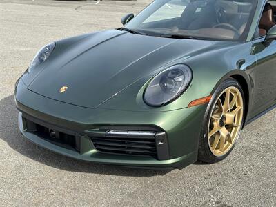 2021 Porsche 911 Turbo S  Paint-to-Sample Oak Green with Club Leather in Truffle Brown, Front LIft Axle, Full PPF - Photo 38 - Tarzana, CA 91356