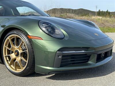 2021 Porsche 911 Turbo S  Paint-to-Sample Oak Green with Club Leather in Truffle Brown, Front LIft Axle, Full PPF - Photo 10 - Tarzana, CA 91356