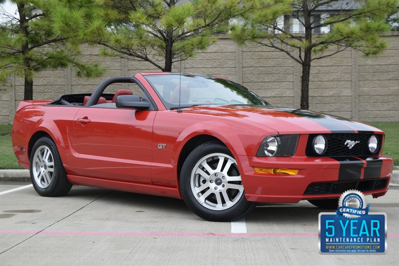 2005 Ford Mustang GT PREMIUM CONVERTIBLE AUTO 28K ORIG MILE RED LTHR   - Photo 1 - Stafford, TX 77477