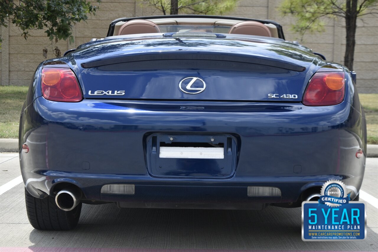 2002 Lexus SC 430 CONVERTIBLE NAV HTD STS LOW MILES CLEAN   - Photo 21 - Stafford, TX 77477