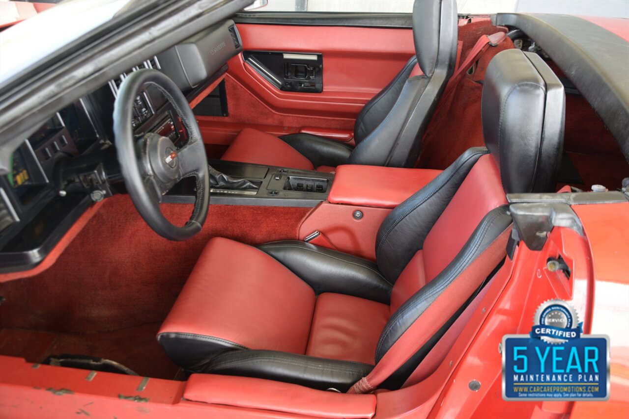 1987 Chevrolet Corvette CONVERTIBLE AUTOMATIC 64K LOW MILES RED/BLK INT   - Photo 28 - Stafford, TX 77477