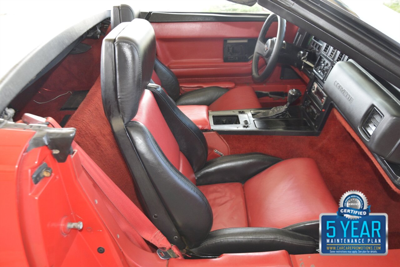 1987 Chevrolet Corvette CONVERTIBLE AUTOMATIC 64K LOW MILES RED/BLK INT   - Photo 29 - Stafford, TX 77477