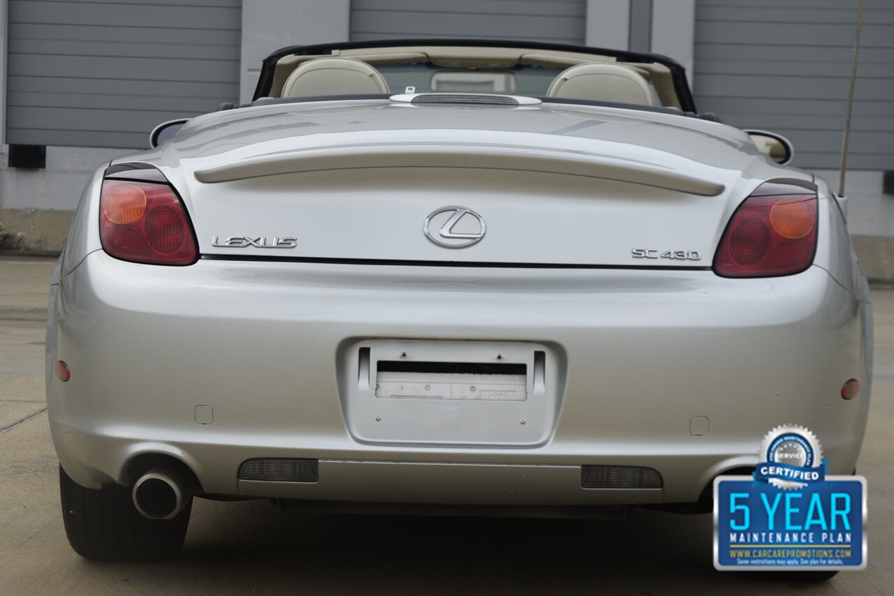 2002 Lexus SC 430 CONVERTIBLE NAV HTD STS LOW MILES CLEAN   - Photo 20 - Stafford, TX 77477