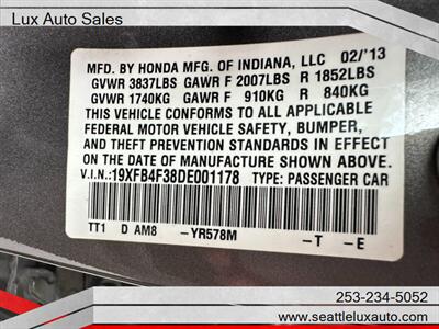 2013 Honda Civic Hybrid w/Leather   - Photo 31 - Woodinville, WA 98077