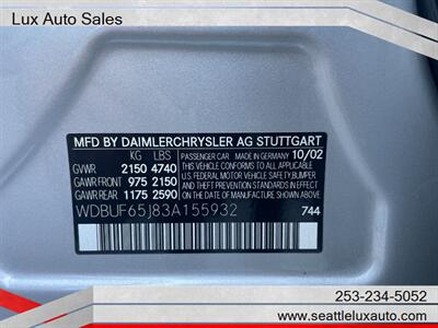 2003 Mercedes-Benz E 320 - Photo 27 - Woodinville, WA 98077