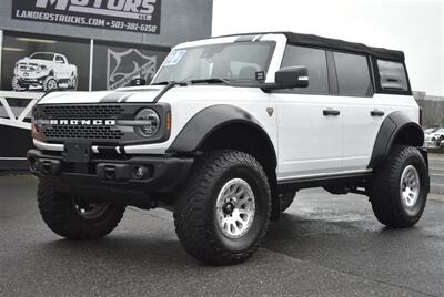 2022 Ford Bronco Badlands  LIFTED LOADED 4X4 WHITE ON BLACK