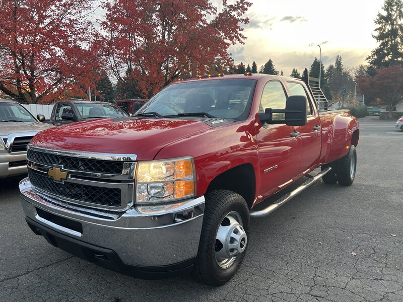 2014 Chevrolet Silverado 3500 Work Truck Vortec 6.0L Flex Fuel V8 322hp 380ft, 4X4, Bucket Seats, Running Boards, Bedliner, Tow Hitch. - Photo 1 - Milwaukie, OR 97267