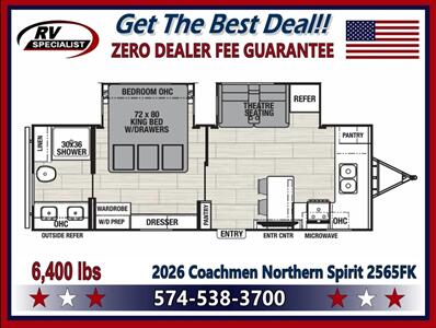 2026 Coachmen Northern Spirit 2565FK - Photo 2 - Goshen, IN 46526