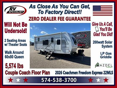 2026 Coachmen Freedom Express Ultra Lite 22MLS - Photo 1 - Goshen, IN 46526