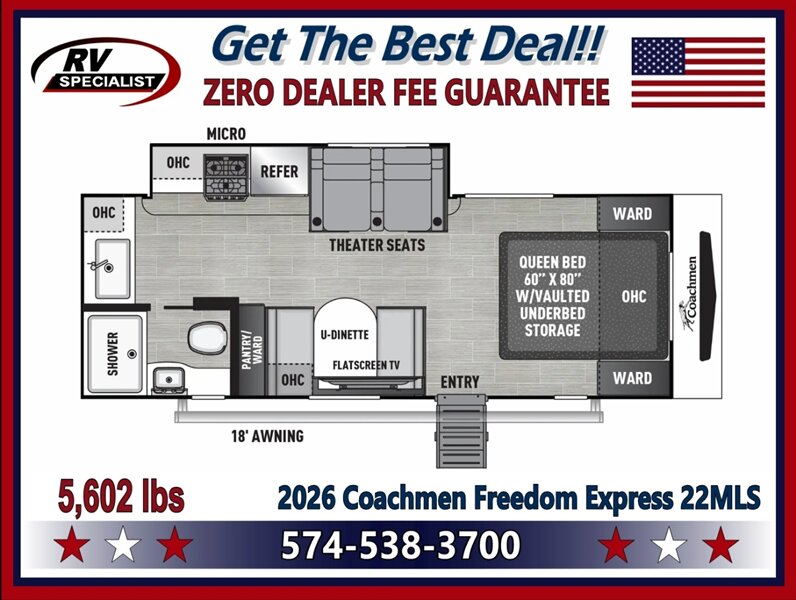2026 Coachmen Freedom Express Ultra Lite 22MLS - Photo 2 - Goshen, IN 46526