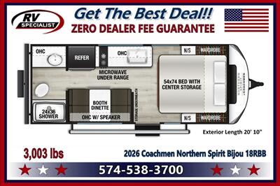 2026 Coachmen Northern Spirit Bijou 18RBB   - Photo 2 - Goshen, IN 46526