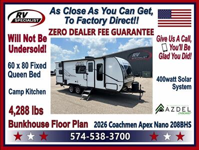 2026 Coachmen Apex Nano 208BHS - Photo 1 - Goshen, IN 46526