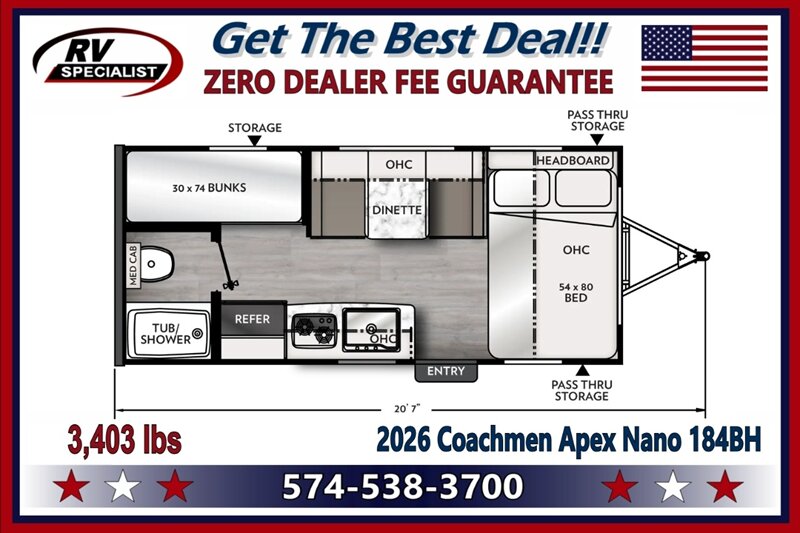 2026 Coachmen Apex Nano 185BH  
