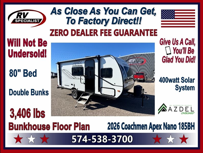 2026 Coachmen Apex Nano 185BH  