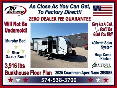 2026 Coachmen Apex Nano 203RBK   - Photo 1 - Goshen, IN 46526