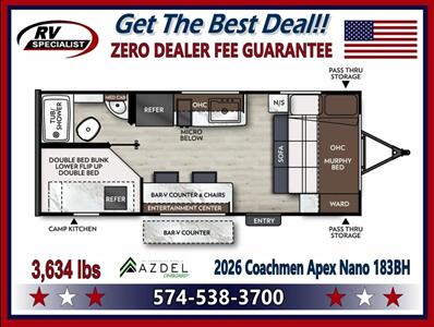 2026 Coachmen Apex Nano 183BH - Photo 2 - Goshen, IN 46526